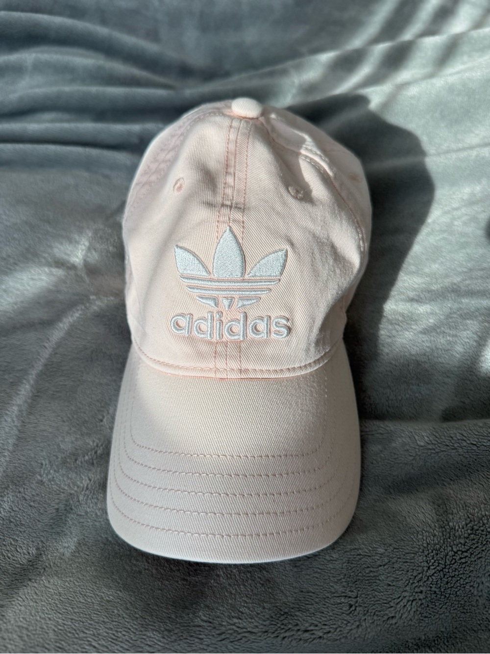 adidas Kids Light Pink Trefoil Cap